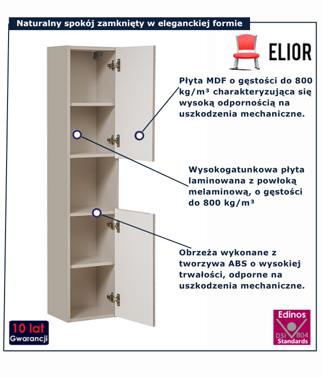 Kaszmirowy słupek łazienkowy Virello 3X