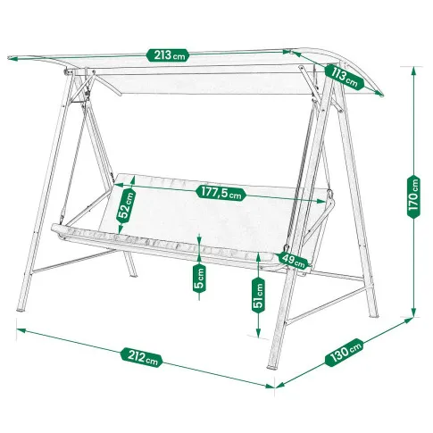 Wymiary huśtawki Joy