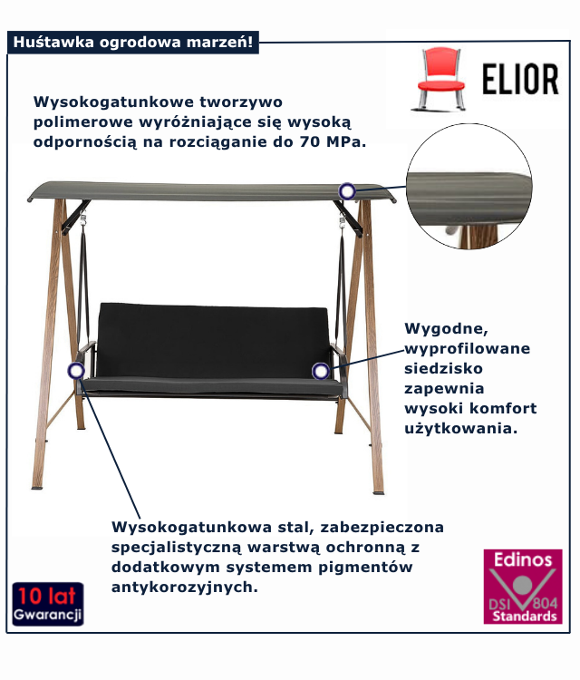 Huśtawka ogrodowa Sway