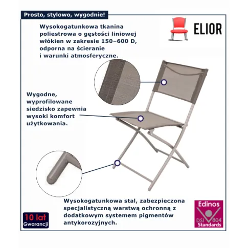 Zestaw krzeseł beżowych Tidy