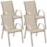 Zestaw beżowych krzeseł na taras i ogród Dozy