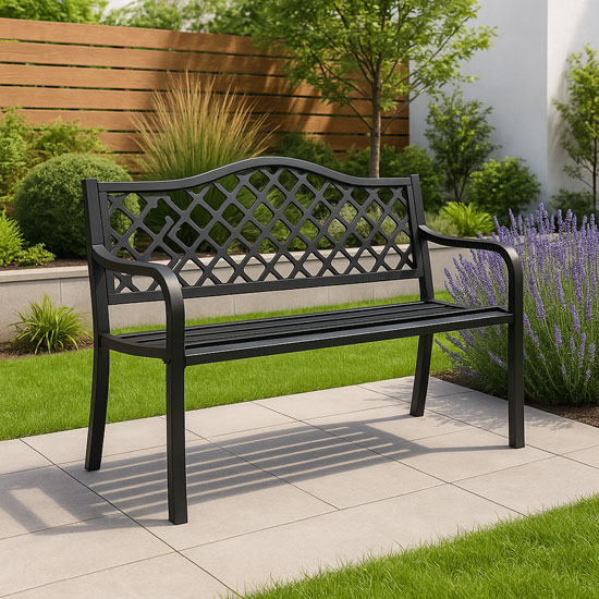 wizualizacja ławki czarnej Pico