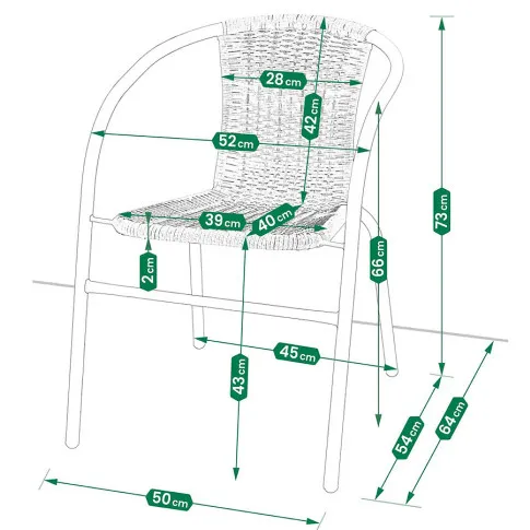 Wymiary krzesła  Suno