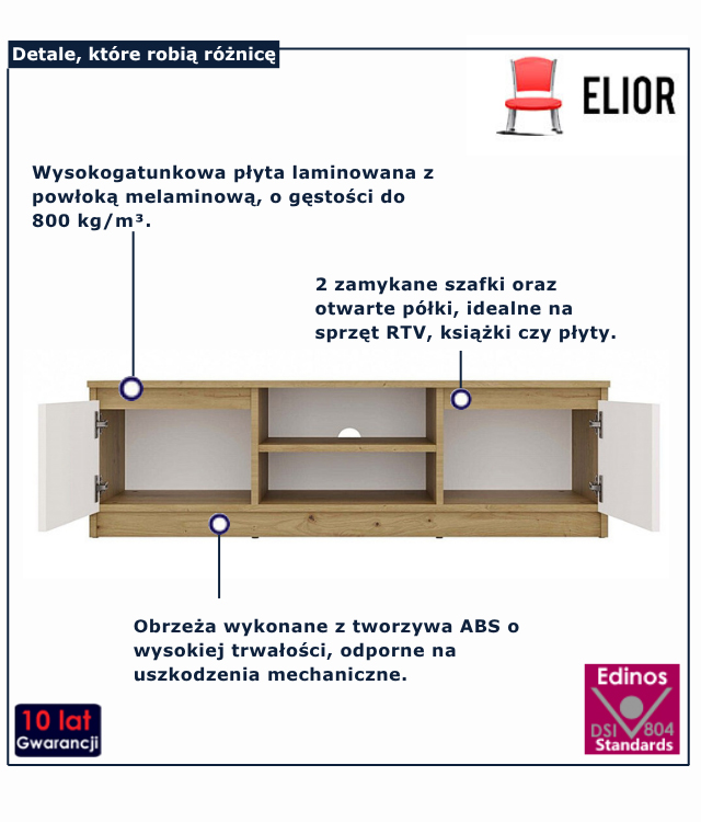 Industrialna szafka pod telewizor Admina 2X