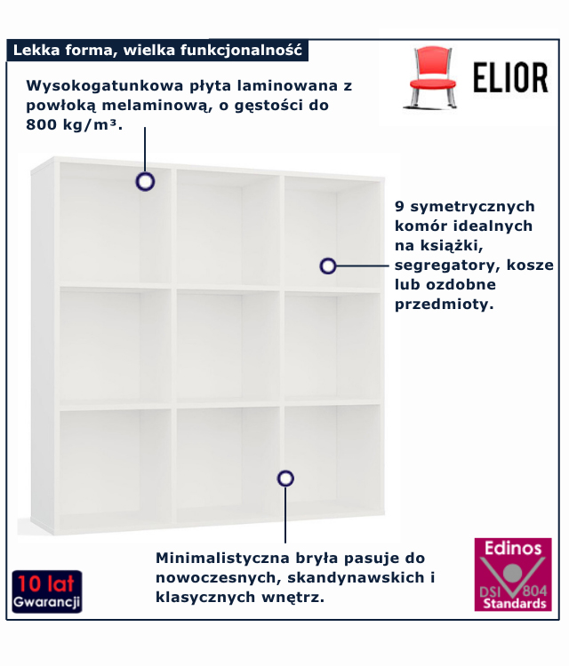 Nowoczesny regal biurowy Kedi