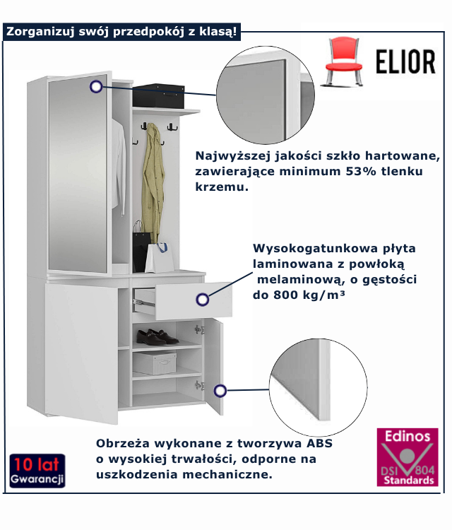 Garderoba biała Blex