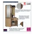 Garderoba z lustrem i wieszakami dab craft  Blex