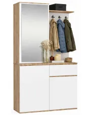 Nowoczesna garderoba dąb sonoma + biały - Blex w sklepie Edinos.pl