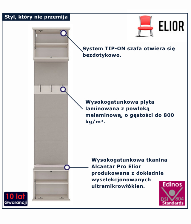 Szafa garderoba do holu  Texi 4X