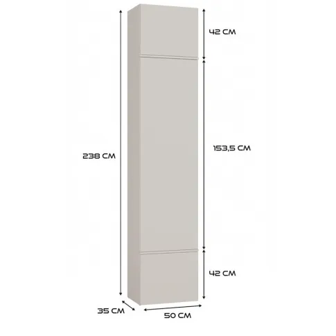 wymiary kaszmirowego slupka Texi 5X