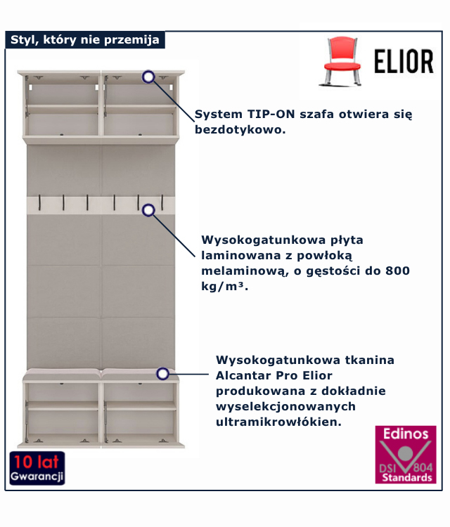 Szafa garderoba do holu  Texi 6X