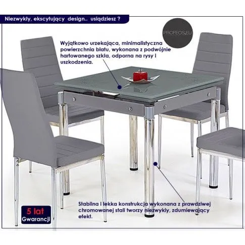 Fotografia Rozkładany stół Foksis - pomarańczowy z kategorii Stoły