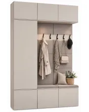 Nowoczesna kaszmirowa garderoba z siedziskiem - Texi 10X w sklepie Edinos.pl