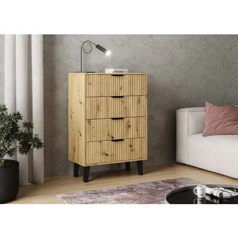 aranzacja sypialni z komoda z lamelami Henex 5X