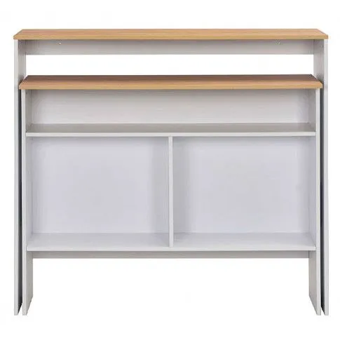 Szczegółowe zdjęcie nr 4 produktu Stolik barowy Nexa 4X - biały + naturalne drewno