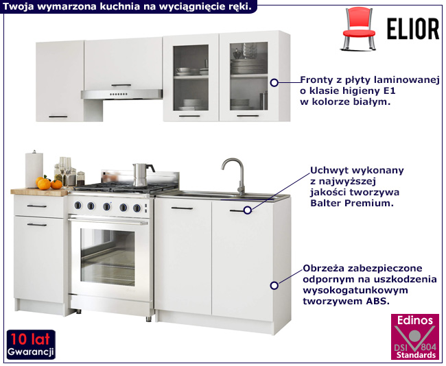 Komplet białych mebli Vivienne 