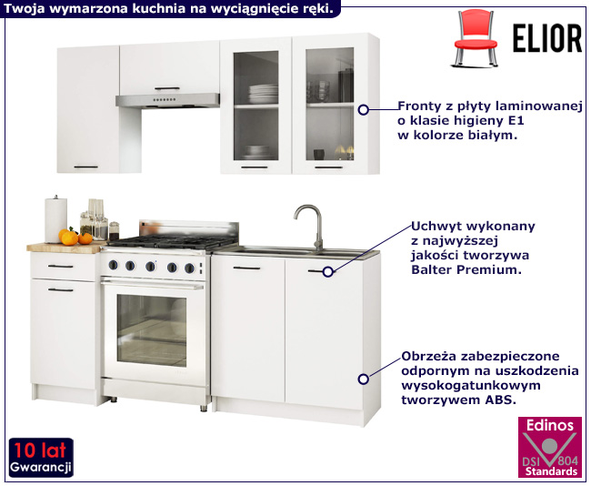 Komplet białych mebli Vivienne 