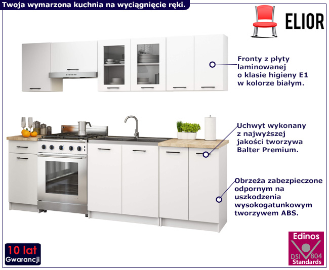 Komplet białych mebli Vivienne 