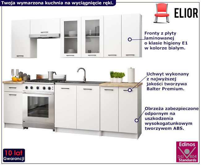 Komplet białych mebli Vivienne