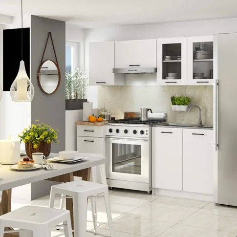 Wizualizacja szafki białej witryny Vivienne 20x