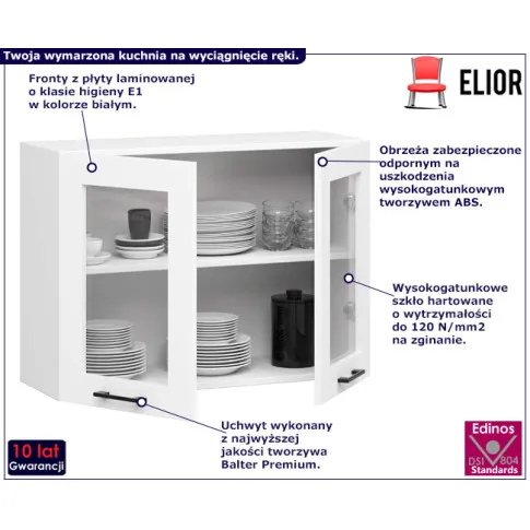 Szafka witryna biała Vivienne 20x