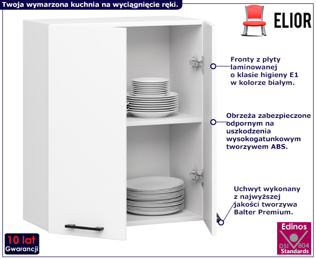 Szara górna szafka kuchenna Tereza 