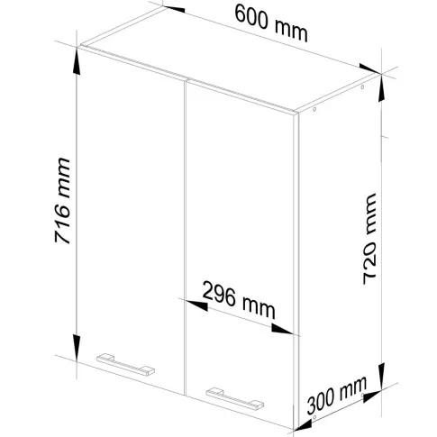 Wymiary szafki kuchennej 60 cm Vivienne 16X
