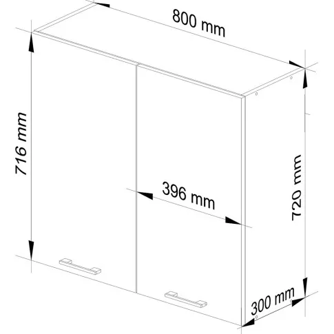Wymiary szafki białej 80 cm Vivienne 16X