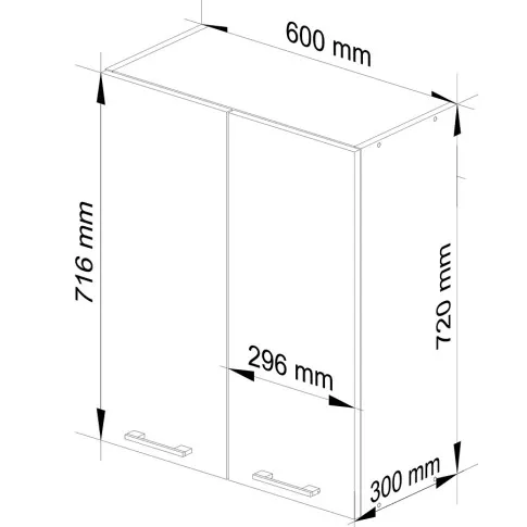 Wymiary szafki kuchennej beton Polin 13X