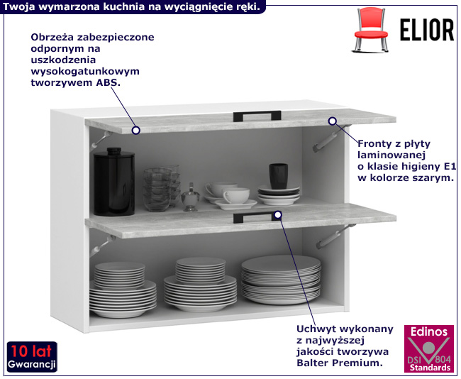 Górna szafka kuchenna Cortez 27X beton