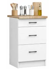 Biała dolna szafka kuchenna z szufladami 40 cm - Vivienne 10X w sklepie Edinos.pl