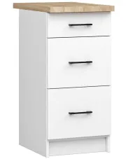 Biała dolna szafka kuchenna z szufladami 40 cm - Vivienne 10X w sklepie Edinos.pl
