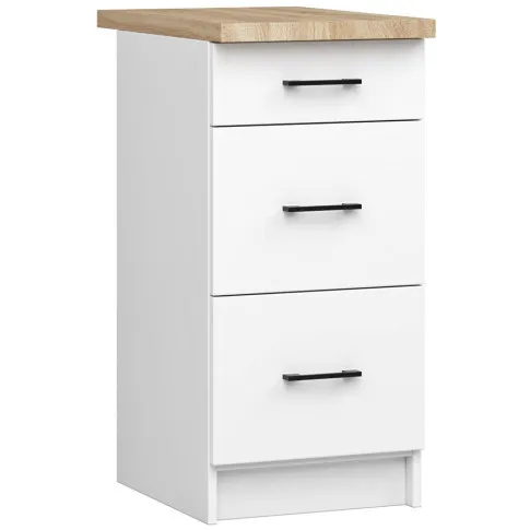 Biała szafka kuchenna z szufladami 40 cm Vivienne 10X