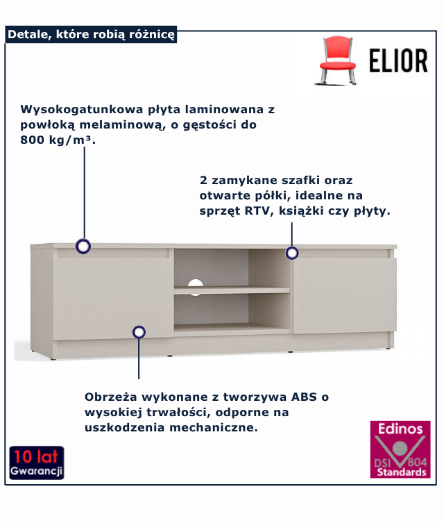 Industrialna szafka pod telewizor Admina 2X