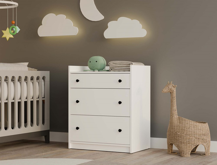 Przykładowe wykorzystanie komody antracyt + dąb artisan Gavina 3X