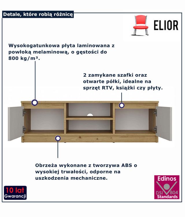 Industrialna szafka pod telewizor Admina 2X