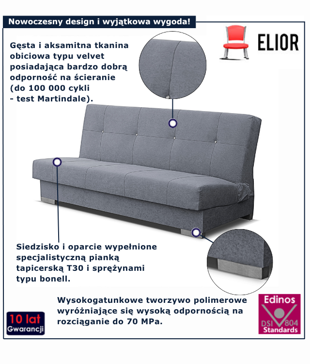 Wersalka rozkładana Chivy