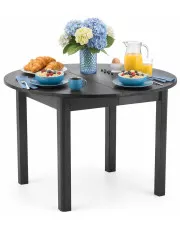 Czarny okrągły stół do kuchni rozkładany - Geri  w sklepie Edinos.pl