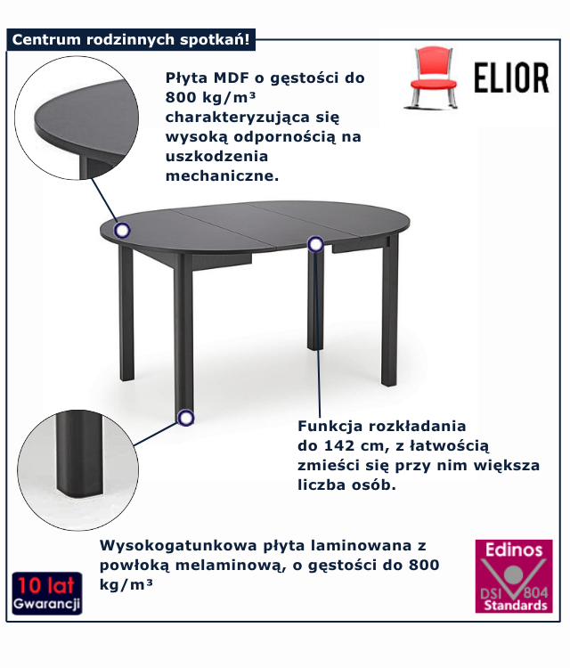 Stół okrągły Geri