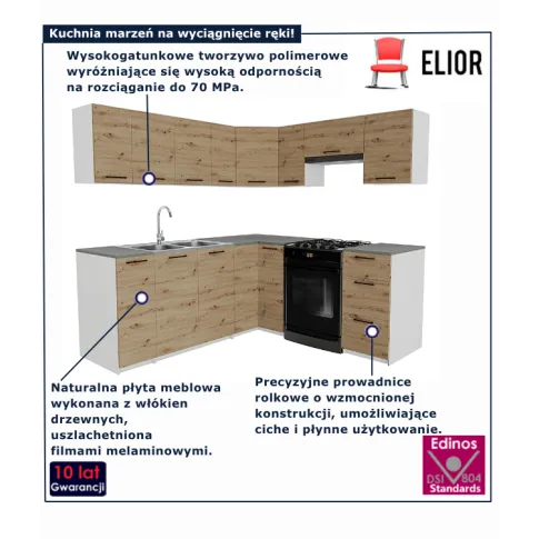  Komplet mebli dąb artisan Yumis