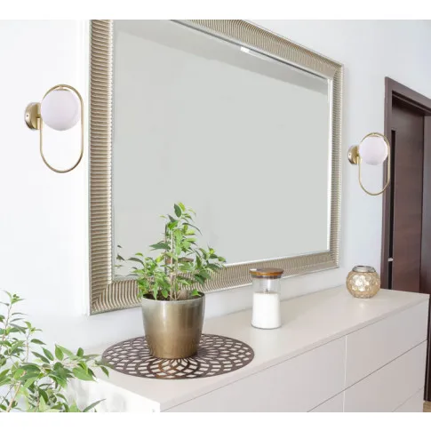 Szczegółowe zdjęcie nr 4 produktu Nowoczesny kinkiet metalowy do salonu mosiądz - K060-Simmons