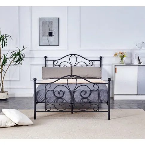 Wizualizacja łóżka  metalowego czarnego Cosy