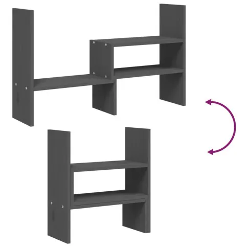Szczegółowe zdjęcie nr 5 produktu Szara klasyczna podstawka pod monitor - Aviso