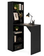 Stolik barowy z szafką Pastels – czarny w sklepie Edinos.pl