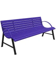 Fioletowa ławka ogrodowa 120 cm - Alexis   w sklepie Edinos.pl