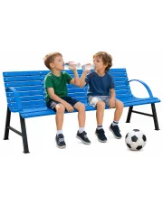 Niebieska ławka ogrodowa 160 cm - Alexis   w sklepie Edinos.pl