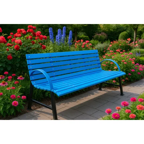 Wizualizacja niebieskiej ławki Alexis