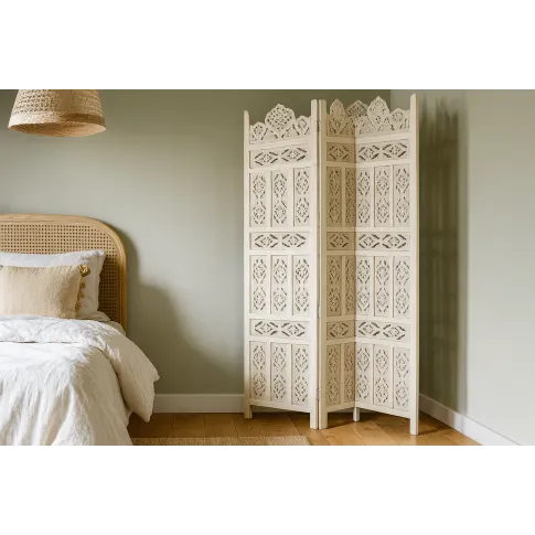 Szczegółowe zdjęcie nr 8 produktu Rzeźbiony 3-panelowy parawan - Gano