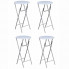 4 identyczne stoliki składane Ravel 3X ukazane na jednej grafice