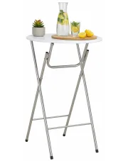 Zestaw 4 białych okrągłych stolików – Biva 3X w sklepie Edinos.pl